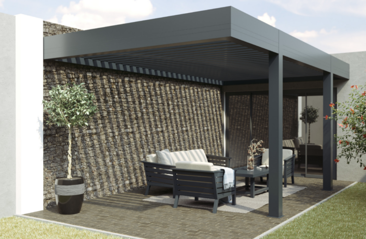 Pergola Bioclimatique Suncontrol III Titan poteau déporté